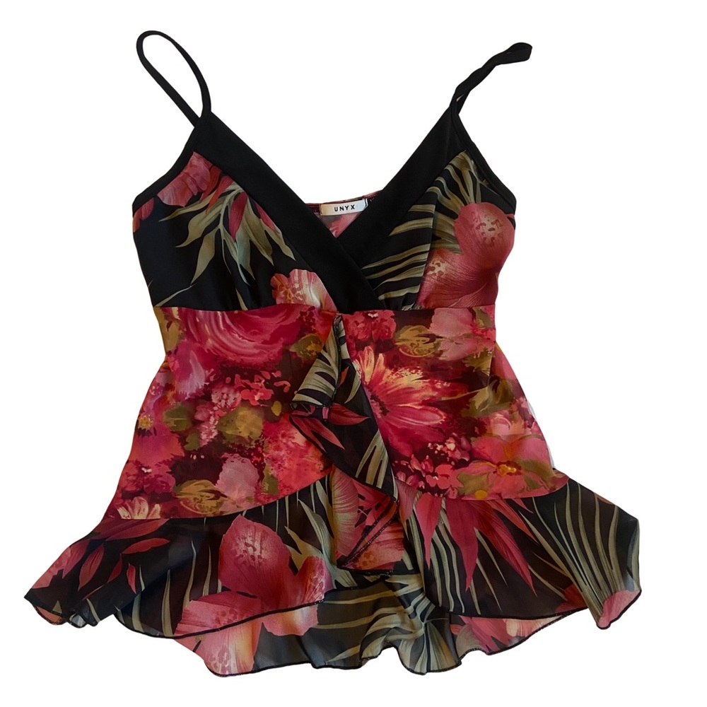 UNYX Sheer Floral Tank Top